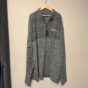 Perry Ellis Charcoal Zip-Up Sweater